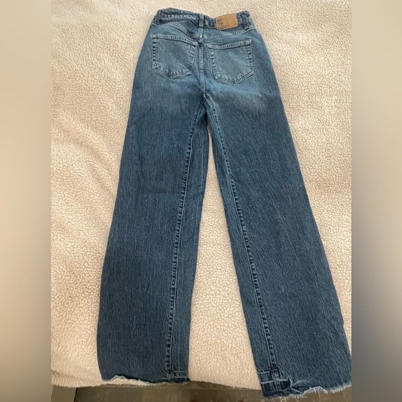 Free People High Rise Raw Hem Flare Jeans - Picture 8 of 9